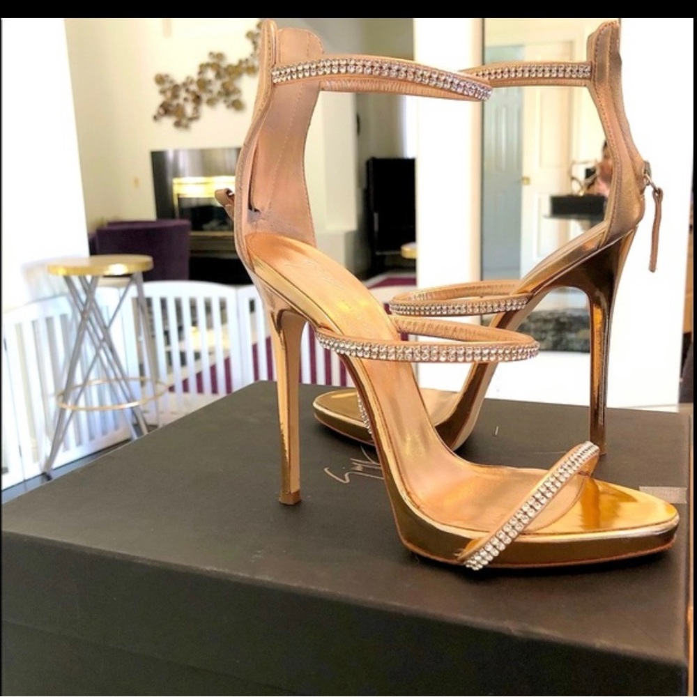 GIUSEPPE ZANOTTI 110MM Colline Crystal Embellished sandals